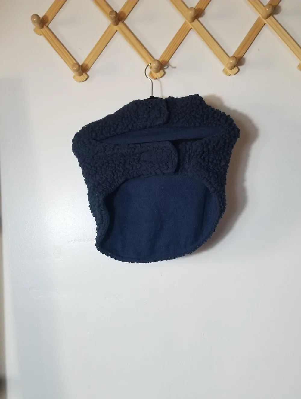 DOG BLUE SHERPA HOODIE COAT WITH EARS SIZE LARGE (RUNS SMALLER)